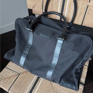 Polo Ralph Lauren Black Leather Trim Duffel Bag